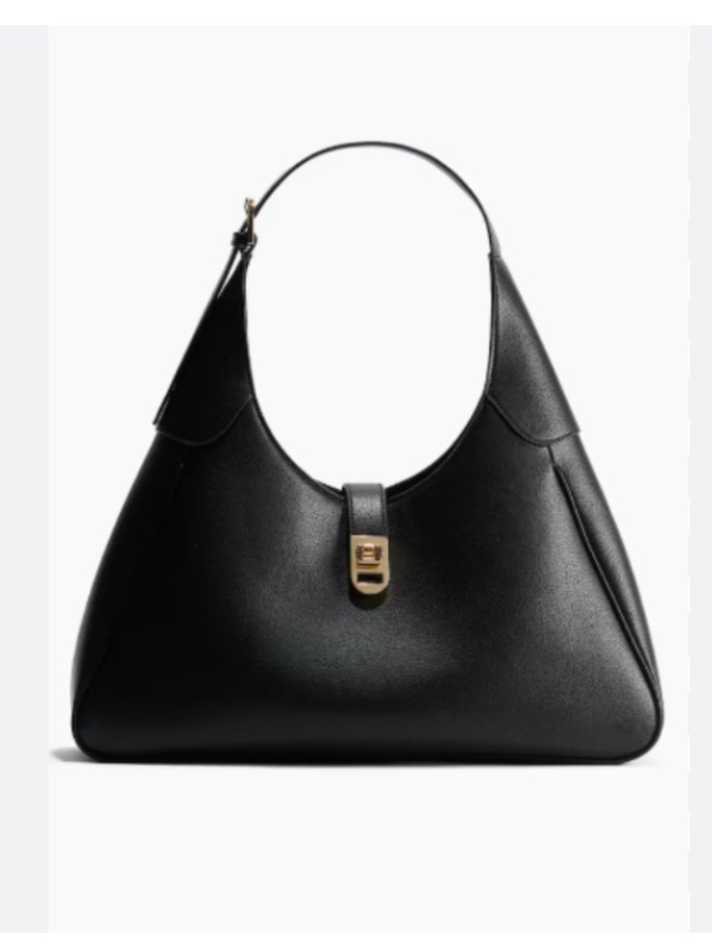 H&M Triangle shape hobo bag black gold hardware